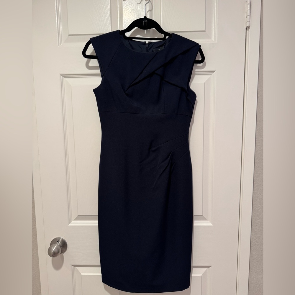 Adrianna Papell Midnight Blue Midi Dress